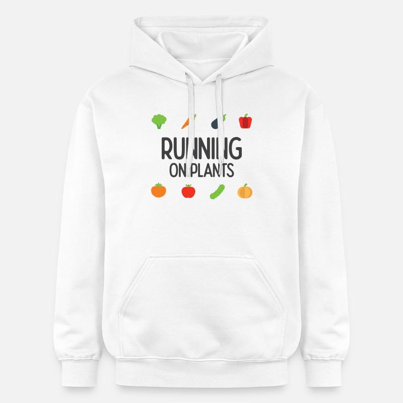 Courir sur les plantes - Sweat à capuche Softstyle® Gildan Unisexe - blanc