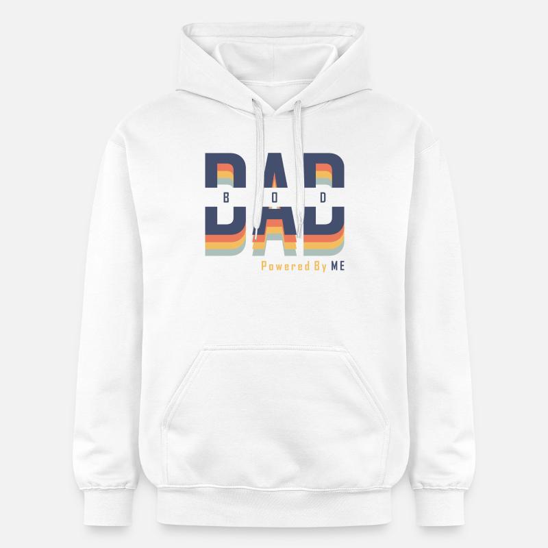 Dad Bod powered by Me - Sweat à capuche Softstyle® Gildan Unisexe - blanc