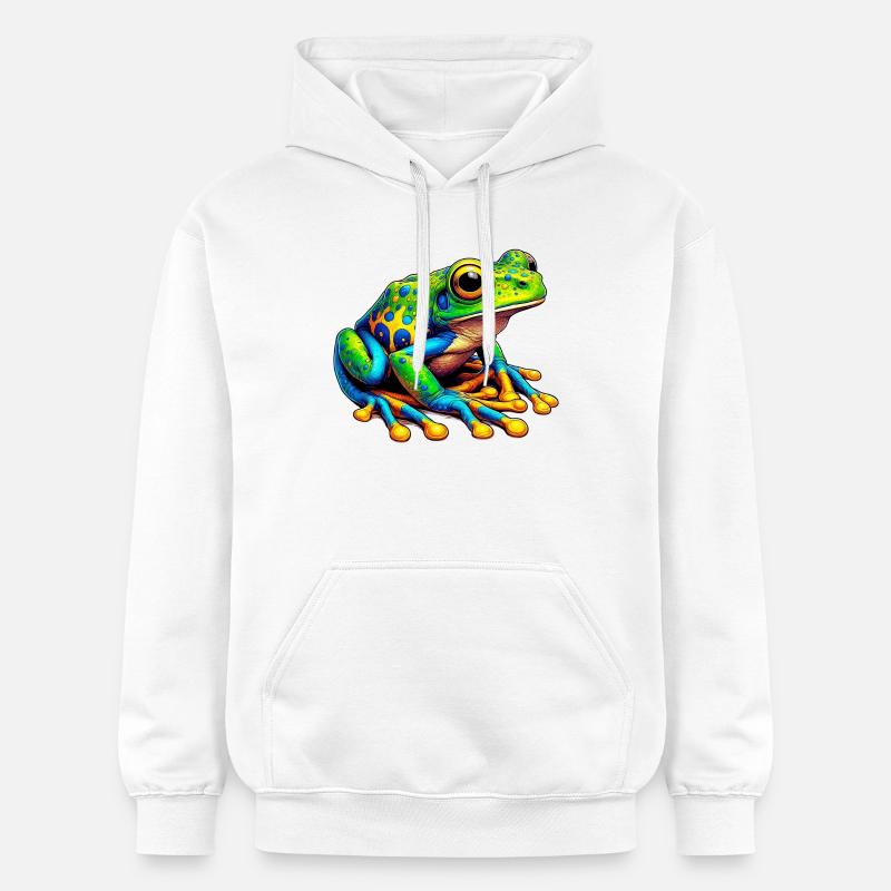 Grenouille - Sweat à capuche Softstyle® Gildan Unisexe - blanc