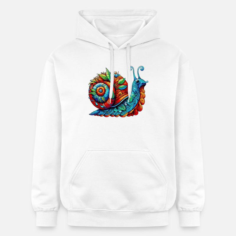 Escargot - Sweat à capuche Softstyle® Gildan Unisexe - blanc
