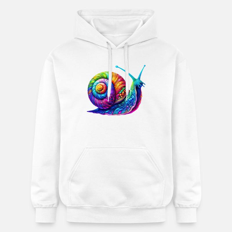 Escargot - Sweat à capuche Softstyle® Gildan Unisexe - blanc