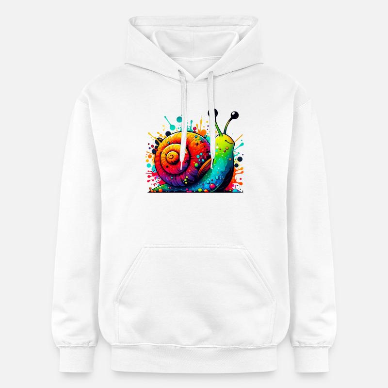 Escargot - Sweat à capuche Softstyle® Gildan Unisexe - blanc