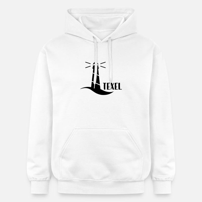 Phare Texel (noir) - Sweat à capuche Softstyle® Gildan Unisexe - blanc
