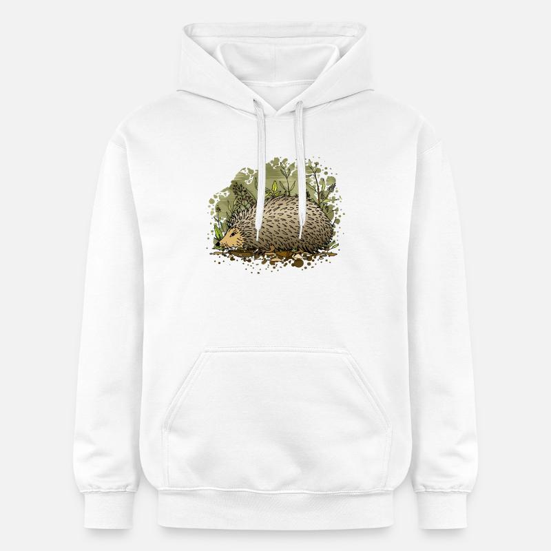 hérisson - Sweat à capuche Softstyle® Gildan Unisexe - blanc