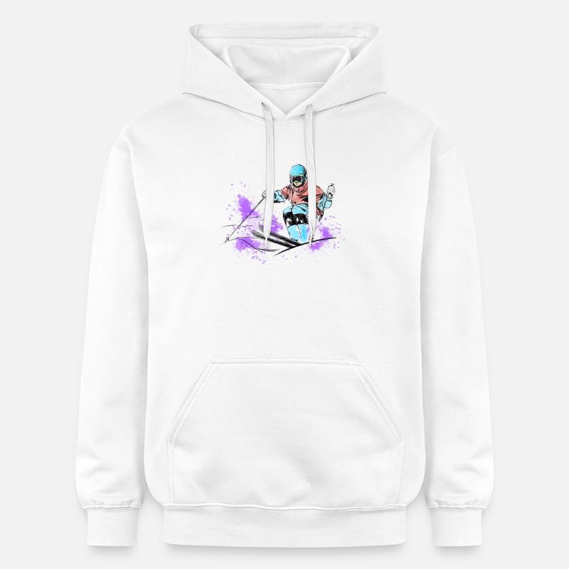 Ski de bosses - Sweat à capuche Softstyle® Gildan Unisexe - blanc