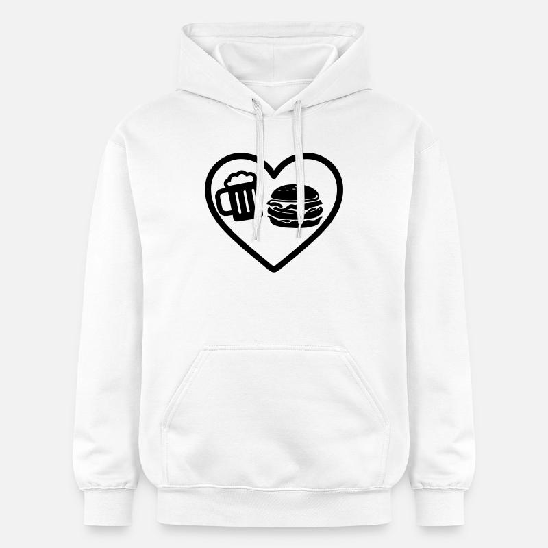 Bière Heart Burger - Sweat à capuche Softstyle® Gildan Unisexe - blanc