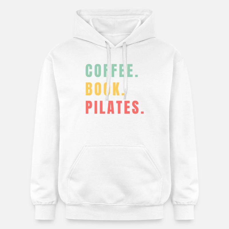 PILATES DE LIVRES DE CAFÉ - Sweat à capuche Softstyle® Gildan Unisexe - blanc