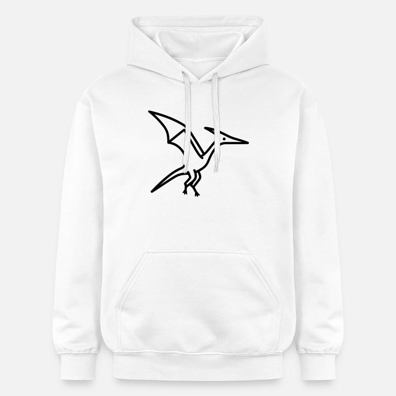 ptérodactyle - Sweat à capuche Softstyle® Gildan Unisexe - blanc