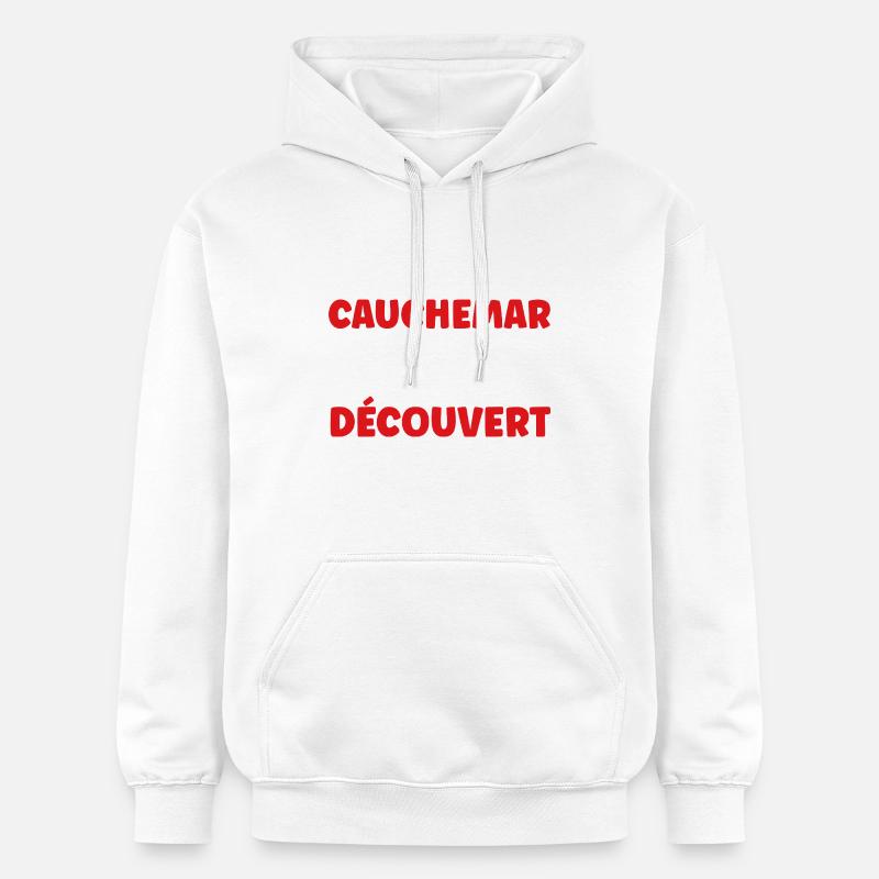 Cauchemar découvert: j'étais à découvert - Sweat à capuche Softstyle® Gildan Unisexe - blanc