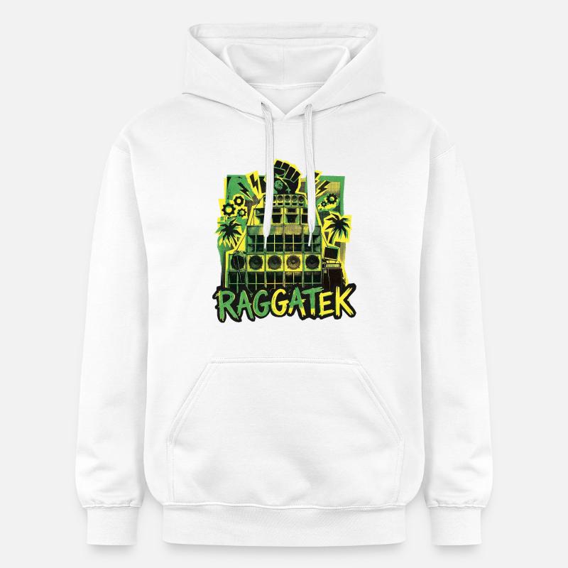 Système de son Raggatek Jungle - Sweat à capuche Softstyle® Gildan Unisexe - blanc