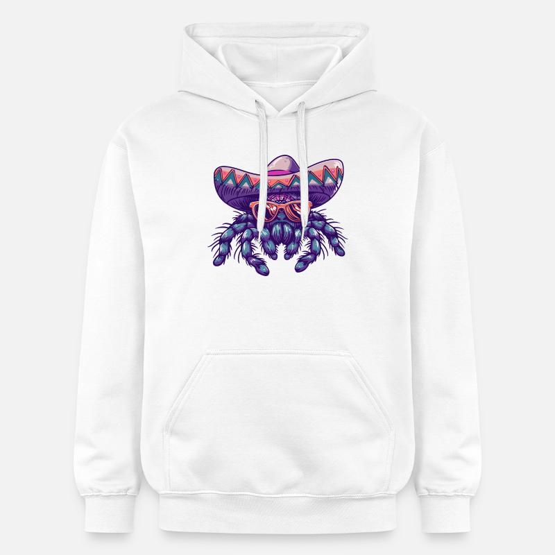 Sombrero comique comique de Tarantula - Sweat à capuche Softstyle® Gildan Unisexe - blanc