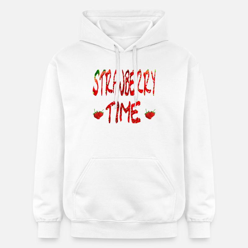 Lettrage fraise - Sweat à capuche Softstyle® Gildan Unisexe - blanc