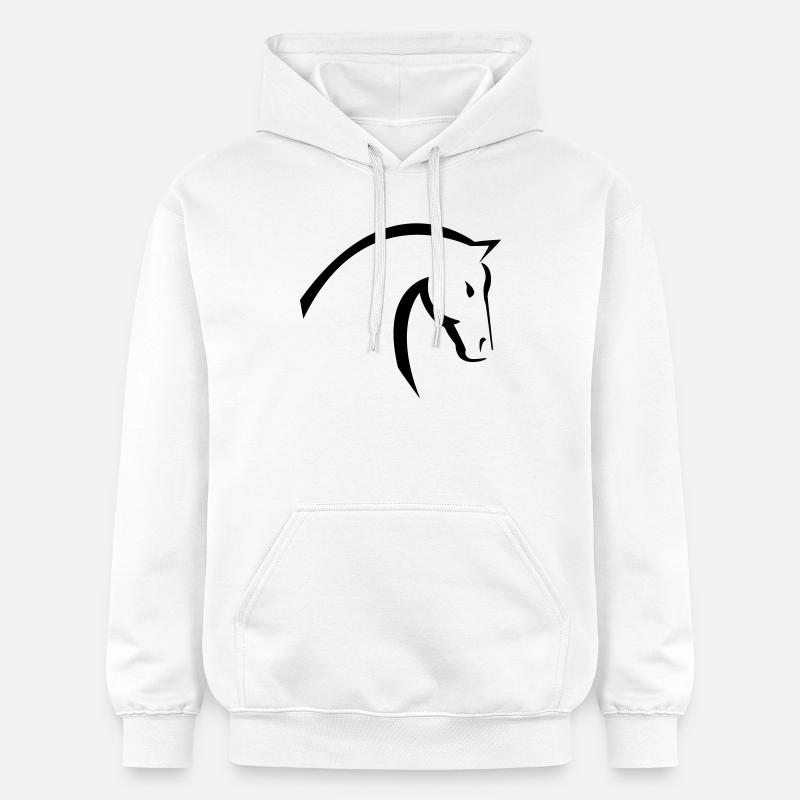 cheval - Sweat à capuche Softstyle® Gildan Unisexe - blanc