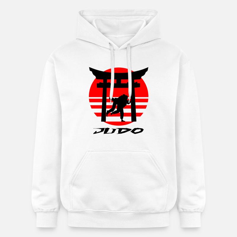 Judo - Sweat à capuche Softstyle® Gildan Unisexe - blanc