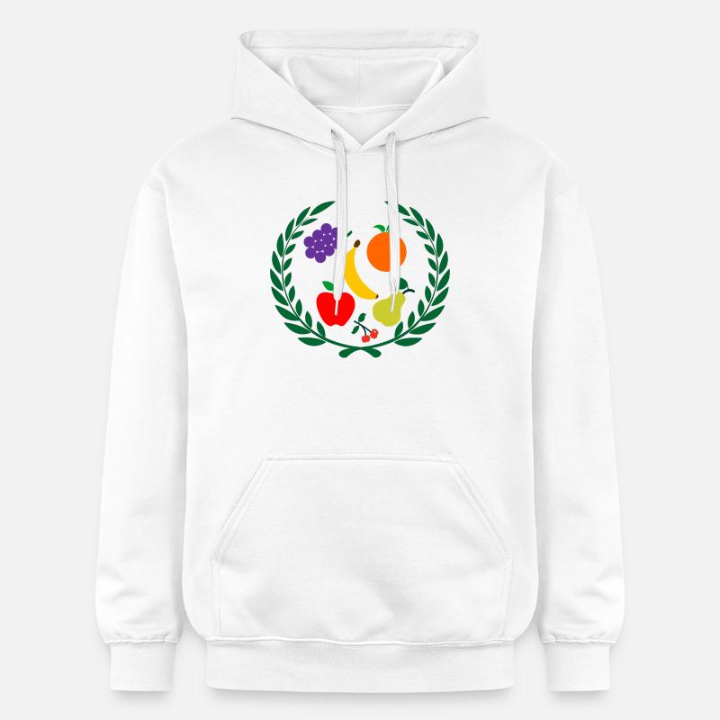 Fruit en couronne de laurier - Sweat à capuche Softstyle® Gildan Unisexe - blanc