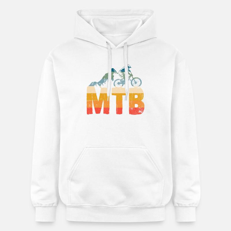 VTT Summit Slope Rider - Sweat à capuche Softstyle® Gildan Unisexe - blanc