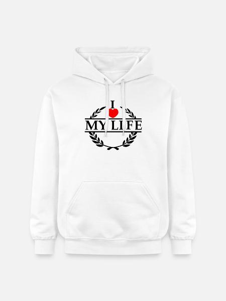 Elsker dit hjerte 020 - Gildan Softstyle® Midweight unisex-hoodie - hvid