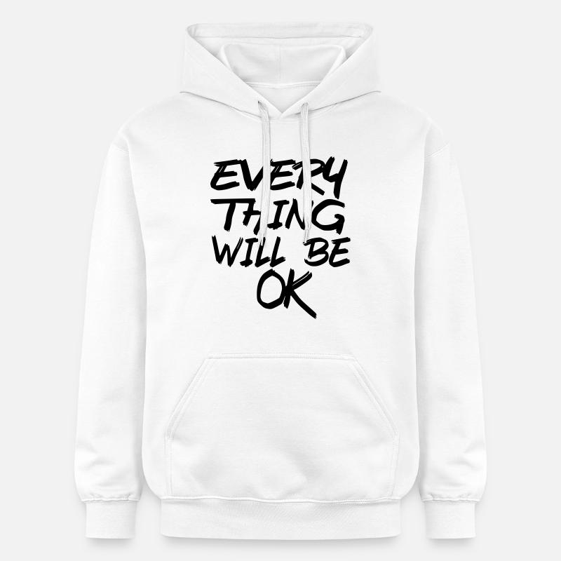 Alles wird gut! Alles wird gut! # - Gildan Unisex Softstyle® Midweight Hoodie - Weiß