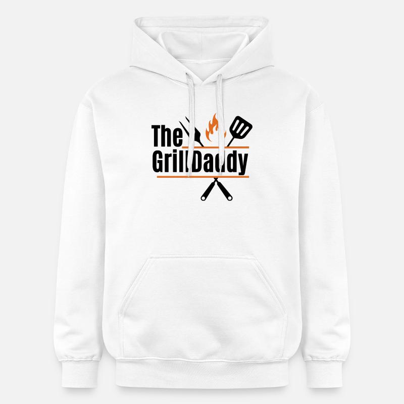 The GrillDaddy - Design Barbecue pour Papa - Sweat à capuche Softstyle® Gildan Unisexe - blanc