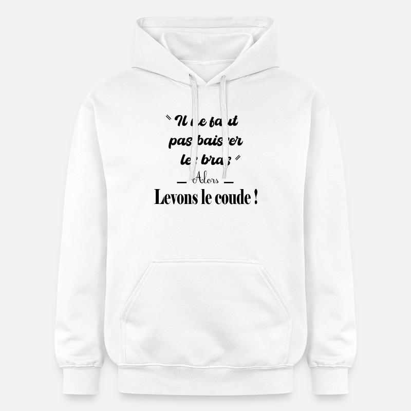 Ne baissons pas les bras! - Sweat à capuche Softstyle® Gildan Unisexe - blanc