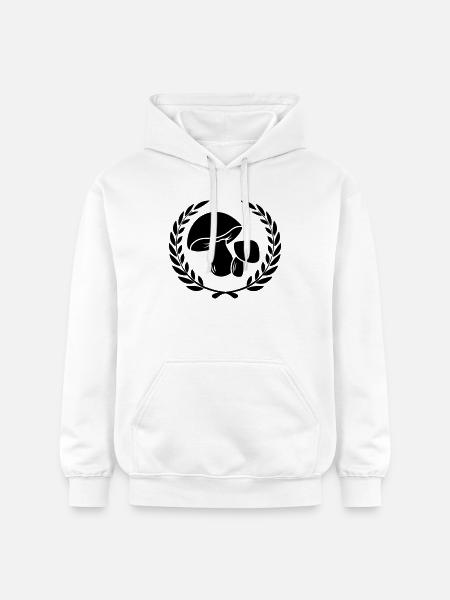 Pilze im Lorbeerkranz - Gildan Unisex Softstyle® Midweight Hoodie - Weiß