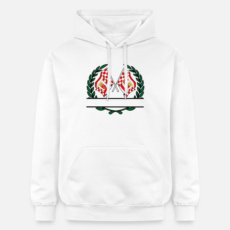 Drapeaux Brême couronne de laurier bannière - Sweat à capuche Softstyle® Gildan Unisexe - blanc