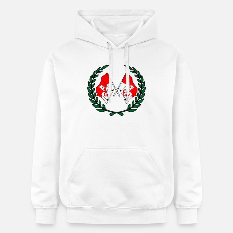 Drapeaux Obwald Suisse couronne de laurier - Sweat à capuche Softstyle® Gildan Unisexe - blanc