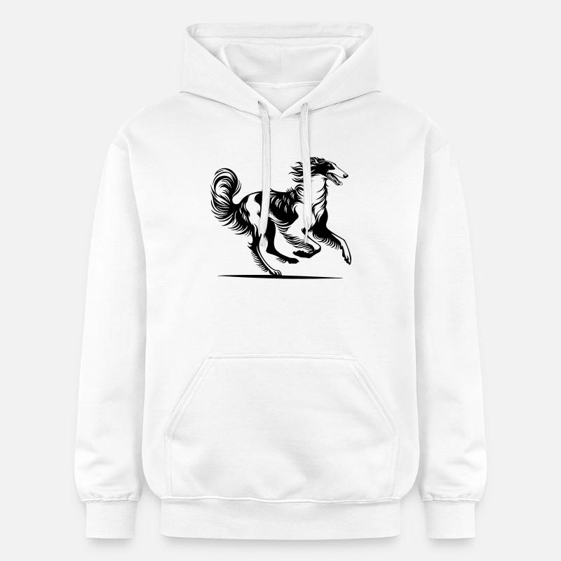 Barzoï - Sweat à capuche Softstyle® Gildan Unisexe - blanc