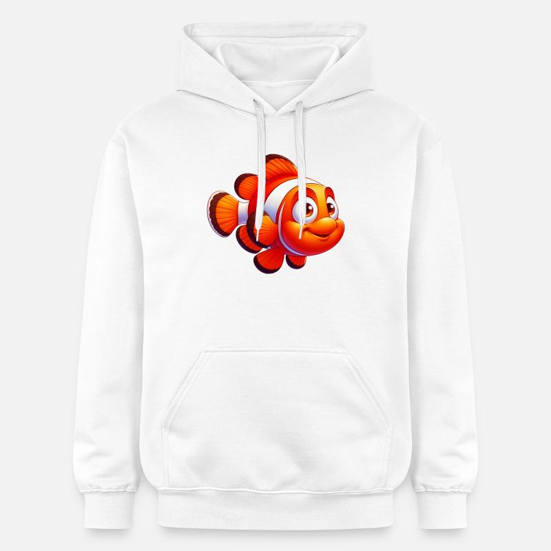 Poisson-clown - Sweat à capuche Softstyle® Gildan Unisexe - blanc
