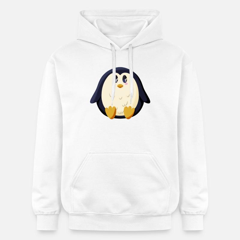 Pingouin potelé - Sweat à capuche Softstyle® Gildan Unisexe - blanc