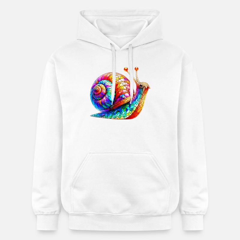 Escargot - Sweat à capuche Softstyle® Gildan Unisexe - blanc