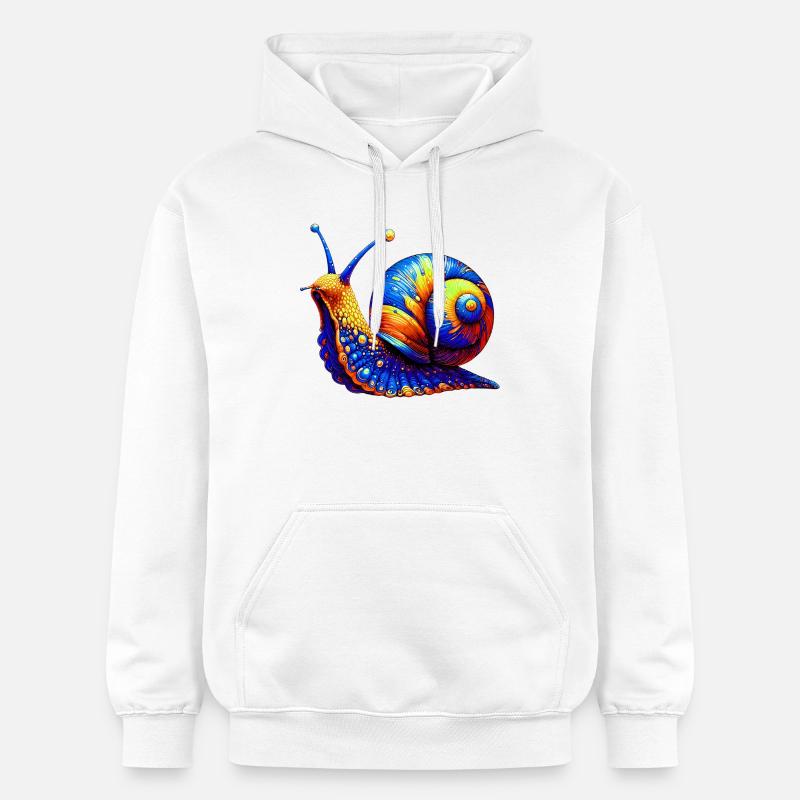 Escargot - Sweat à capuche Softstyle® Gildan Unisexe - blanc