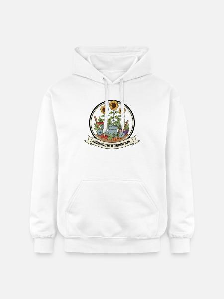 Gardening My Retirement Plan - Gildan Unisex Softstyle® Midweight Hoodie - white
