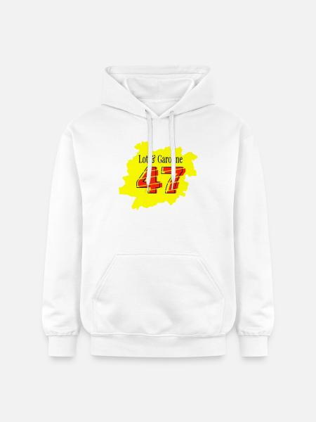 Map Lot et Garonne 47 - Gildan Unisex Softstyle® Midweight Hoodie - white