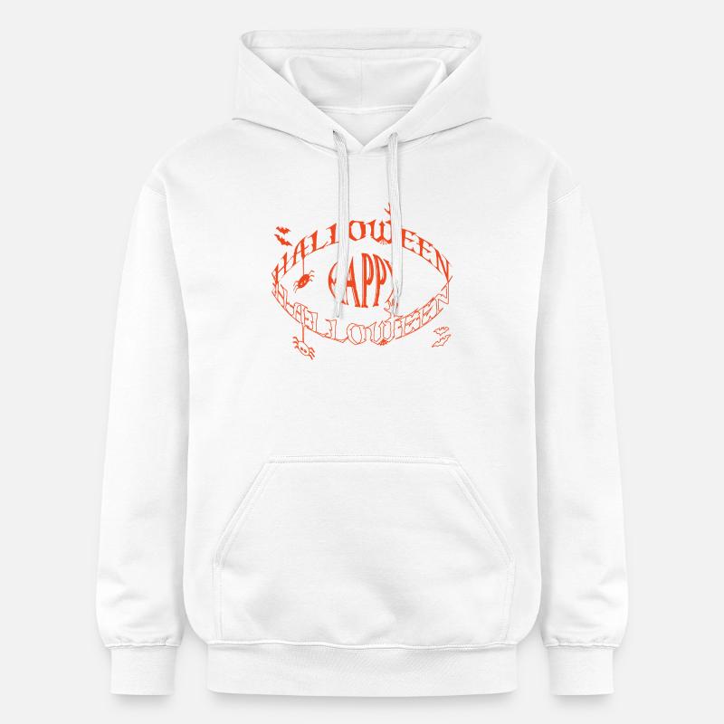 Glyphe d’œil d’Halloween - Sweat à capuche Softstyle® Gildan Unisexe - blanc