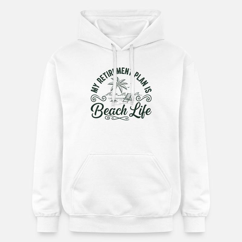 Plan de retraite Beach Life - Sweat à capuche Softstyle® Gildan Unisexe - blanc