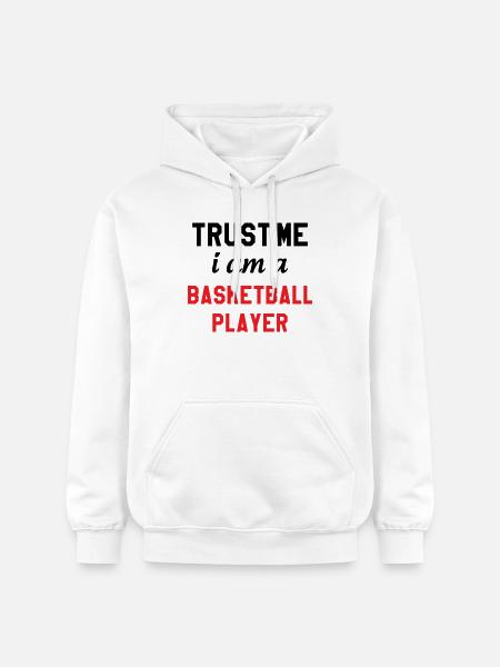 Vertrau mir, ich bin Basketballspieler - Gildan Unisex Softstyle® Midweight Hoodie - Weiß