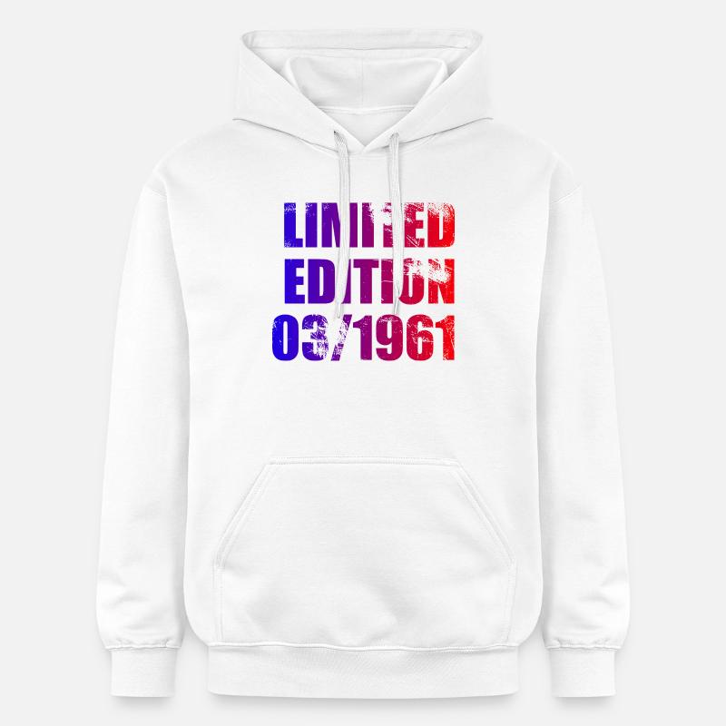 65e anniversaire Édition limitée 03/1961 - Sweat à capuche Softstyle® Gildan Unisexe - blanc
