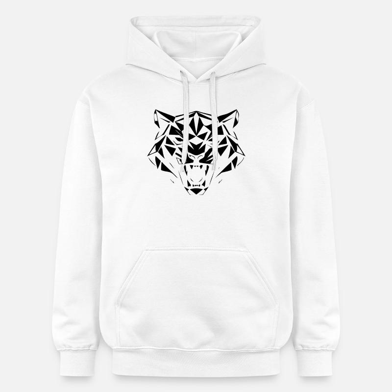 Puissance du tigre – Force & élégance - Sweat à capuche Softstyle® Gildan Unisexe - blanc