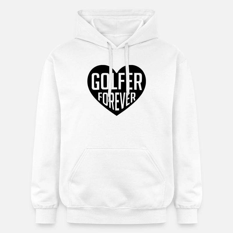 Golf - Golfer Forever Herz - Gildan Unisex Softstyle® Midweight Hoodie - Weiß