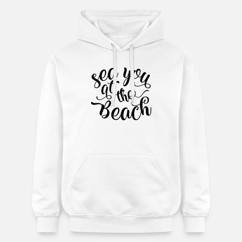 A bientôt sur la plage - Sweat à capuche Softstyle® Gildan Unisexe - blanc