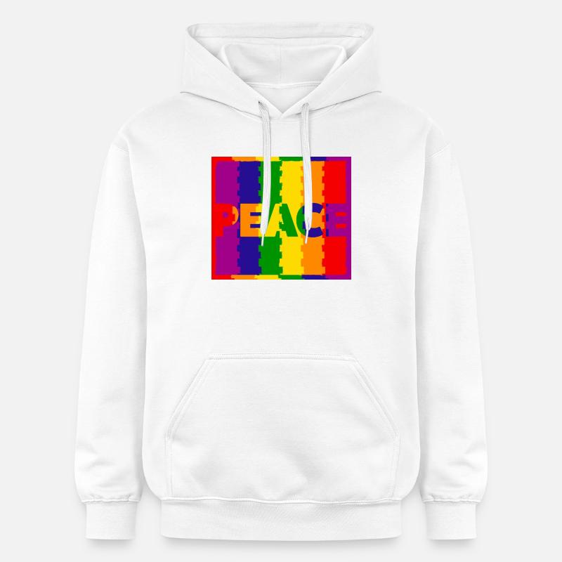 paix - Sweat à capuche Softstyle® Gildan Unisexe - blanc