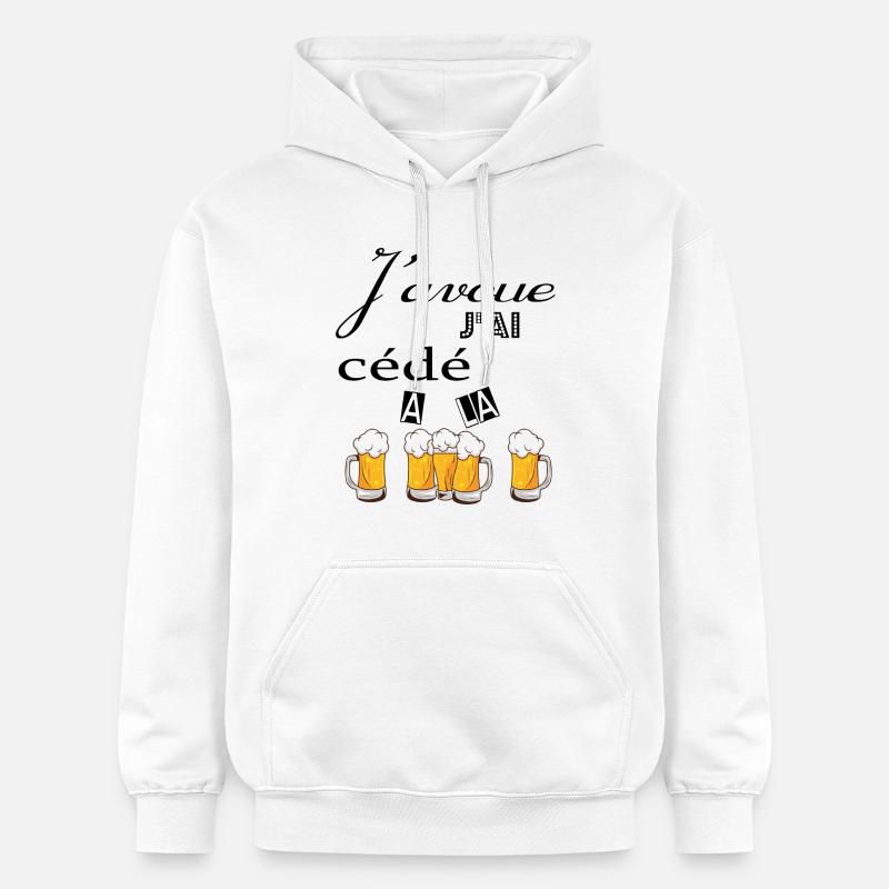 J''ai cédé à la pression - Sweat à capuche Softstyle® Gildan Unisexe - blanc