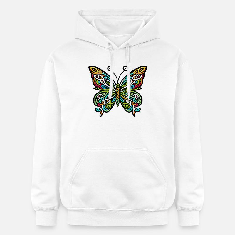 Papillon - Sweat à capuche Softstyle® Gildan Unisexe - blanc
