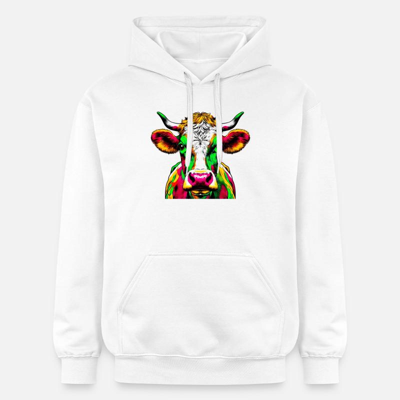 Vache - Sweat à capuche Softstyle® Gildan Unisexe - blanc