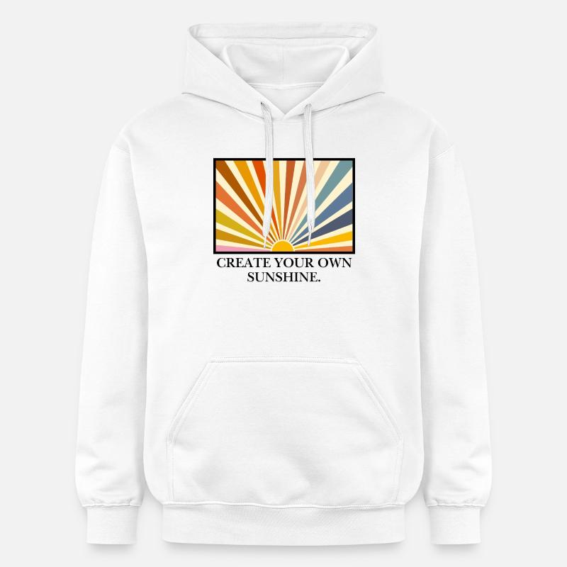 Créez votre propre soleil. - Sweat à capuche Softstyle® Gildan Unisexe - blanc