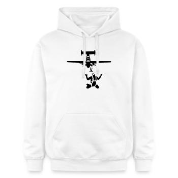 parachutisme - Sweat à capuche Softstyle® Gildan Unisexe - blanc - Devant - Liana (172cm) & Jaron (178cm)