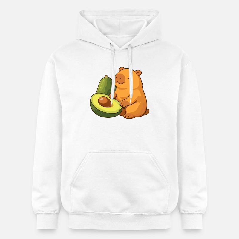 Capybara avec avocat - Sweat à capuche Softstyle® Gildan Unisexe - blanc