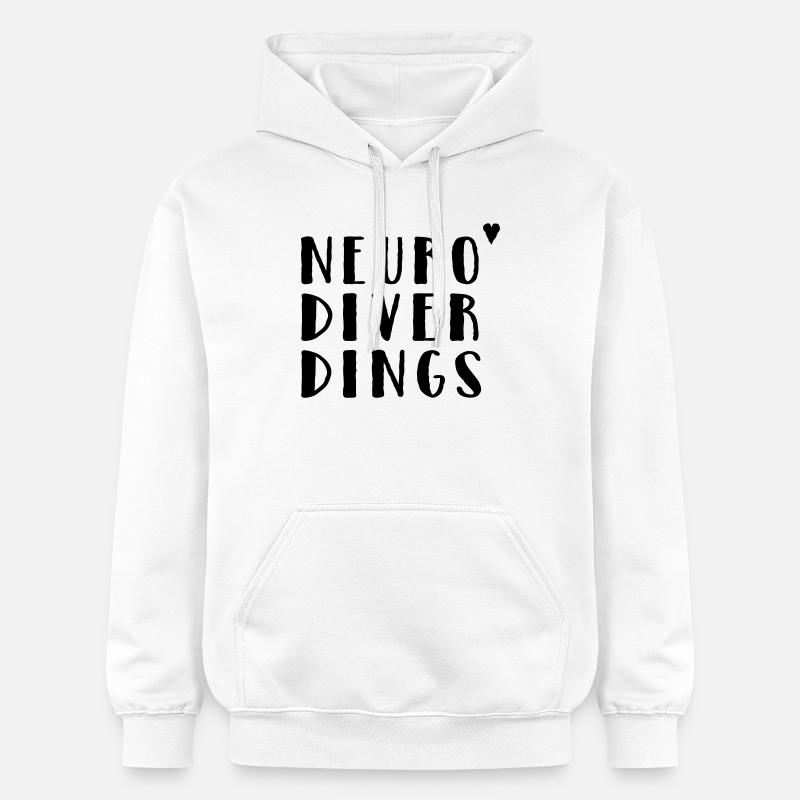 Neurodiverdings - Sweat à capuche Softstyle® Gildan Unisexe - blanc