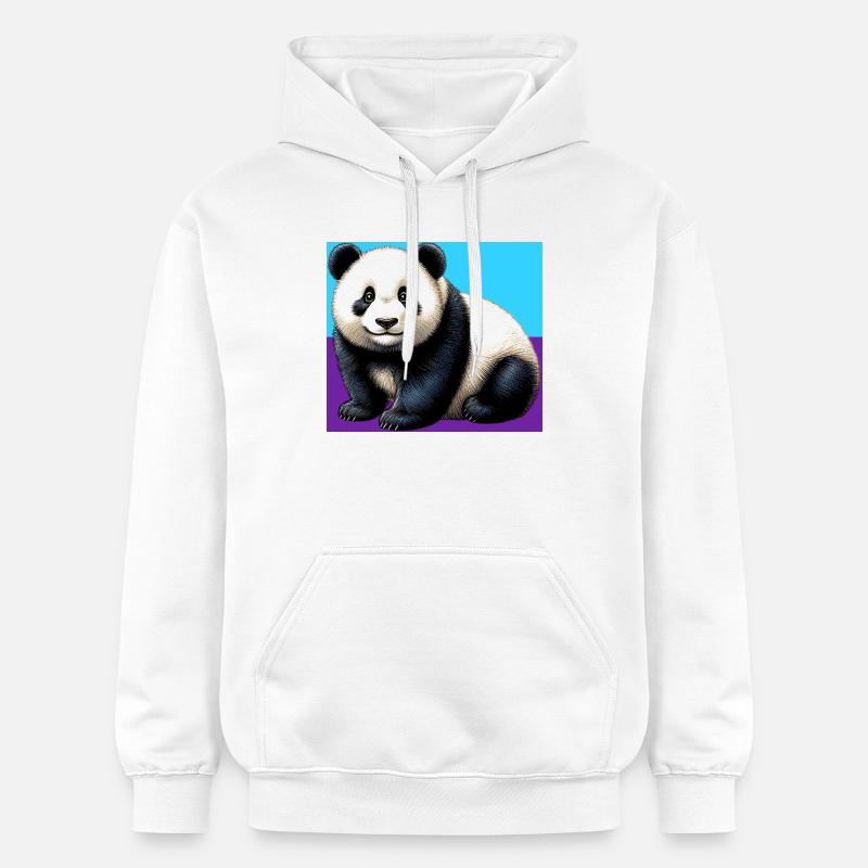 panda - Sweat à capuche Softstyle® Gildan Unisexe - blanc